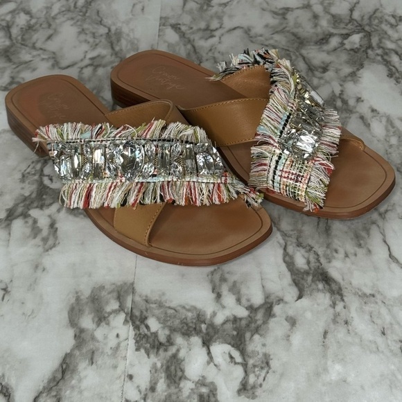 Crown Vintage Peruvian Woven Sandals-‎ Sz 9 - Picture 1 of 10